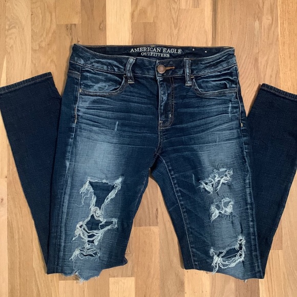 American Eagle Outfitters Pants - American Eagle Super Stretch Distressed Jeggings Jeans Women’s 4R